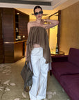 0122stepll Asymmetric Draped One-Shoulder Top