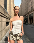 0122stepll Cow Print Mini Skirt