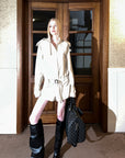 0122stepll Combinaison trench à ceinture