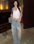 0122stepll Draped Halter Tube Top