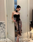 0122stepll Wild Instinct Leopard Ruffle Midi Skirt