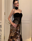0122stepll Wild Instinct Leopard Ruffle Midi Skirt