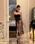 0122stepll Wild Instinct Leopard Ruffle Midi Skirt