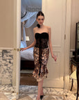 0122stepll Wild Instinct Leopard Ruffle Midi Skirt
