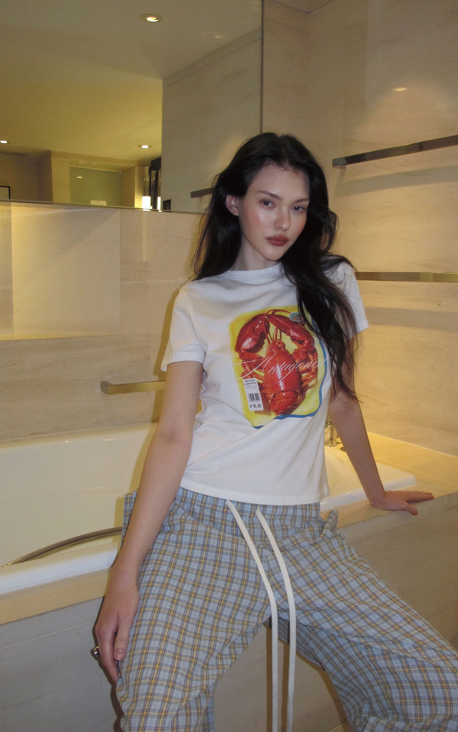 0122stepll Lobster Graphic Slim Fit Tee