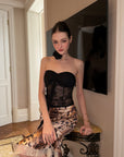 0122stepll Wild Instinct Leopard Ruffle Midi Skirt
