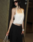 0122stepll Draped Halter Tube Top