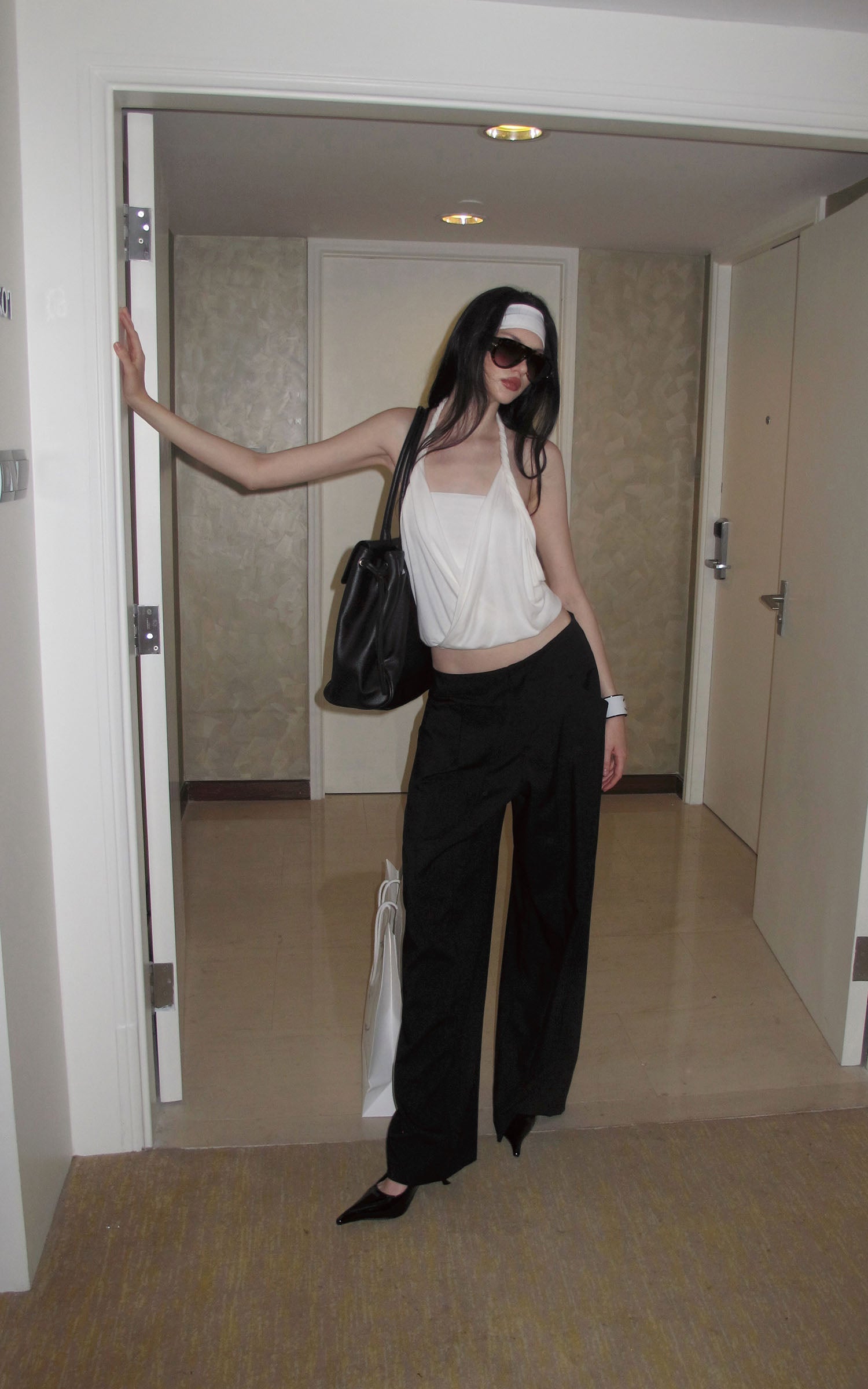 0122stepll Draped Halter Tube Top