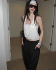 0122stepll Draped Halter Tube Top