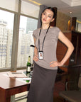 0122stepll Draped Ruched Slim Fit Top