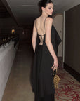 0122stepll Asymmetric Camisole & Maxi Skirt Set