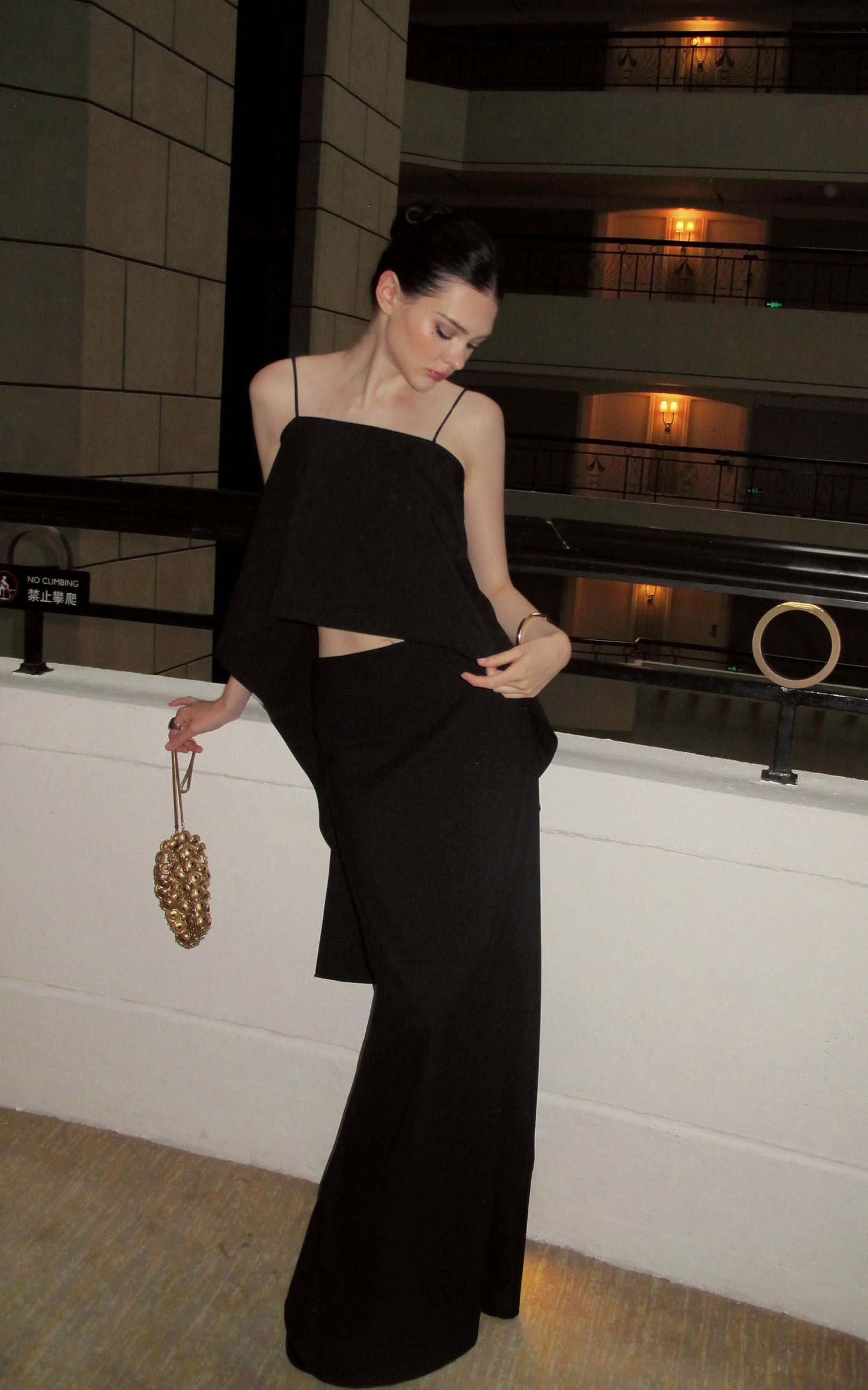 0122stepll Asymmetric Camisole &amp; Maxi Skirt Set