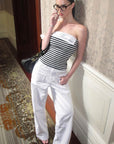 0122stepll Low Rise Wide Leg Pants