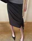 0122stepll Draped Ruched Slim Fit Top