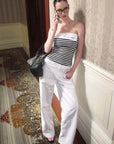 0122stepll Low Rise Wide Leg Pants