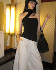 0122stepll Pleated Wide-Leg Capri Pants