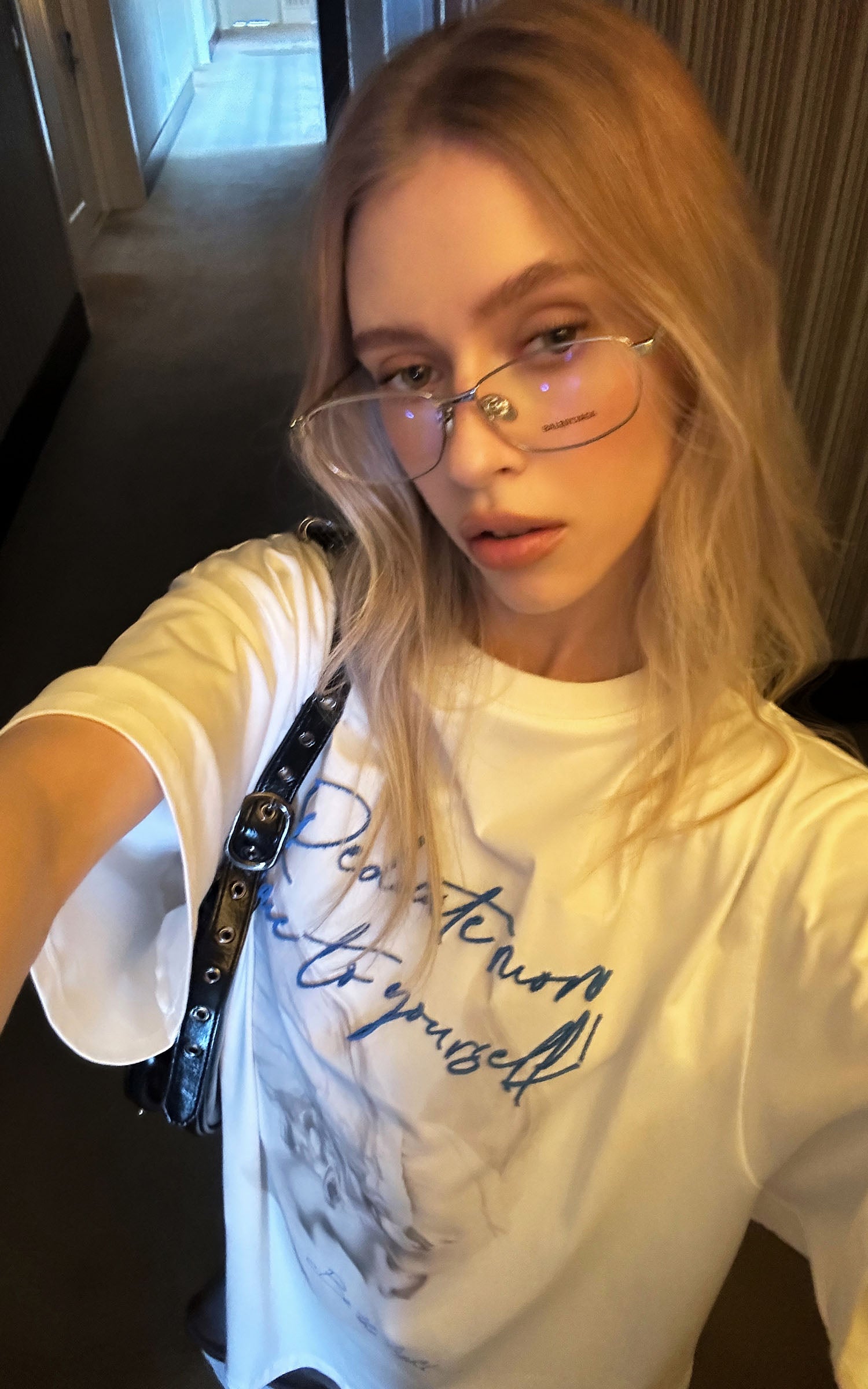 0122stepll Angel Script Oversized Graphic T-Shirt