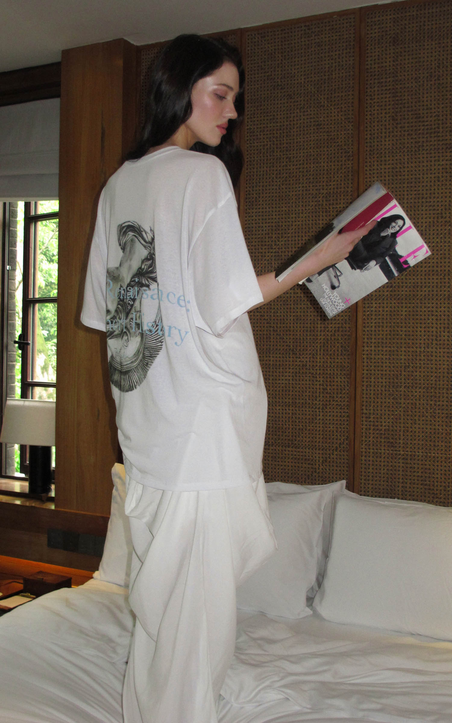 0122stepll Renaissance Graphic Oversized T-Shirt