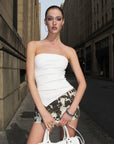0122stepll Cow Print Mini Skirt