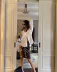 0122stepll Fawn Print Faux Fur Mini Skirt