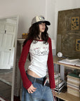 WARDEN EDGE Haut à manches longues raglan avec motif dalmatien