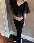 0122stepll シアーチュニックフラッタークロップトップ0122stepll