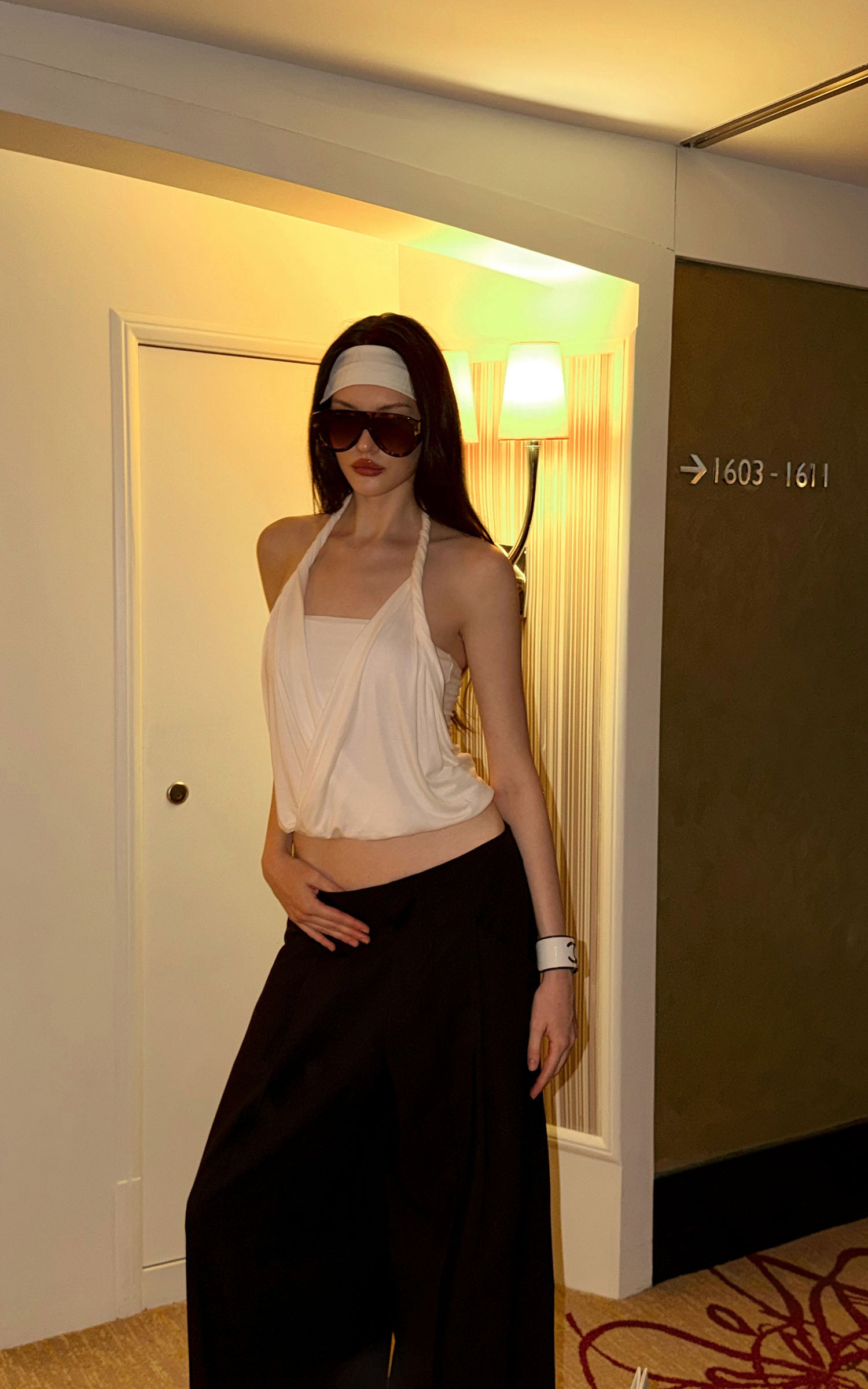 0122stepll Draped Halter Tube Top