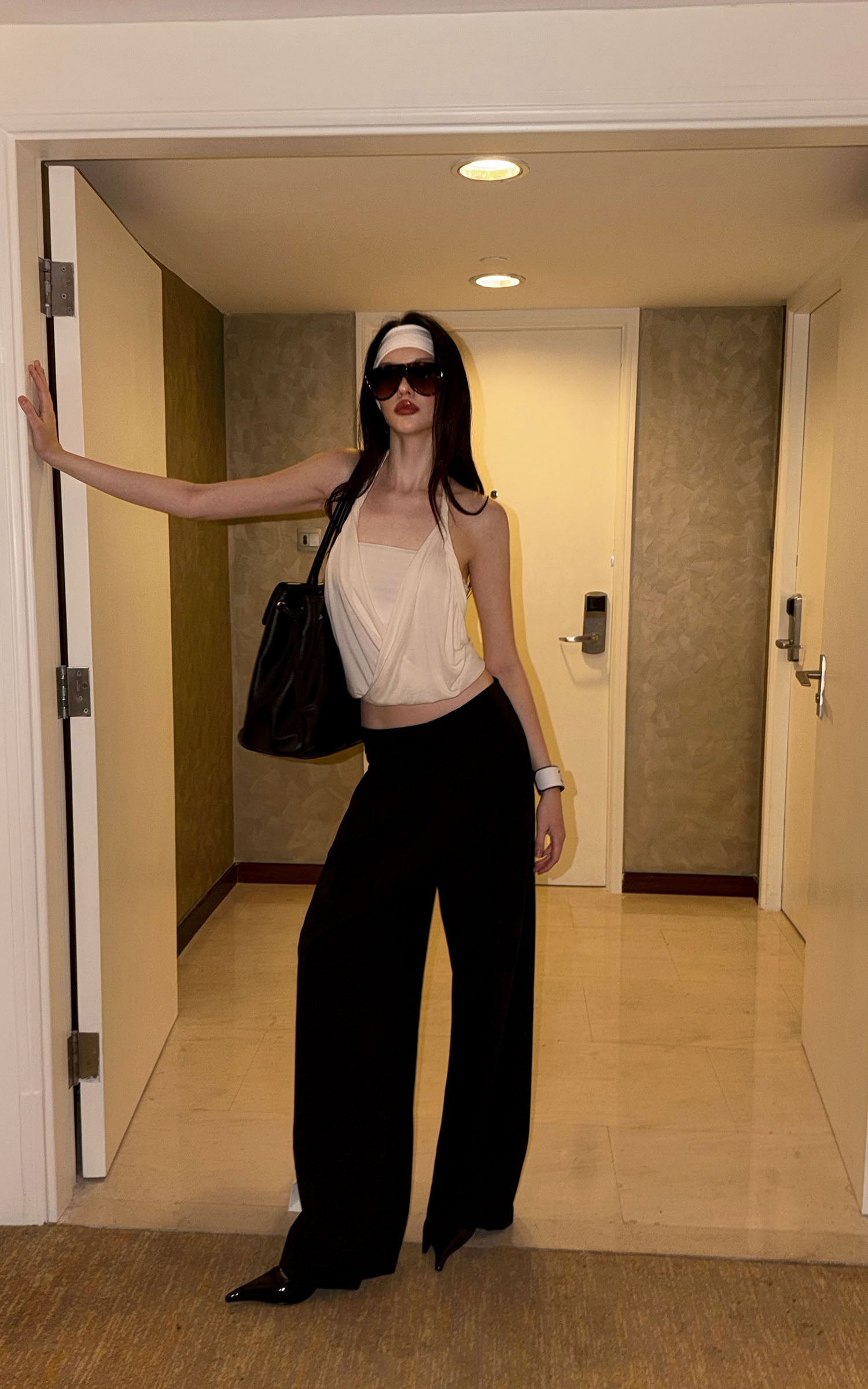 0122stepll Draped Halter Tube Top