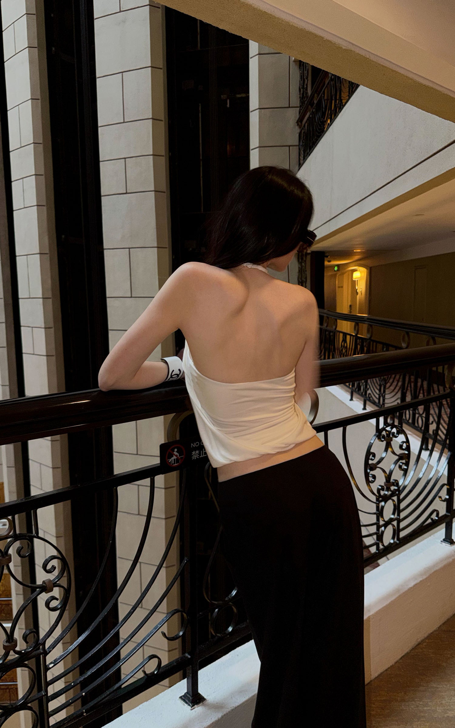 0122stepll Draped Halter Tube Top