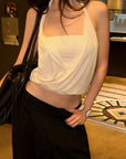 0122stepll Draped Halter Tube Top