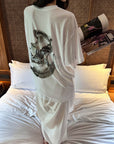 0122stepll Renaissance Graphic Oversized T-Shirt