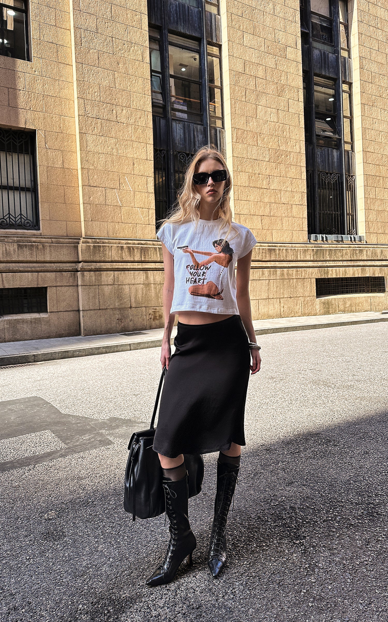 0122stepll Follow Your Heart Graphic Baby Tee