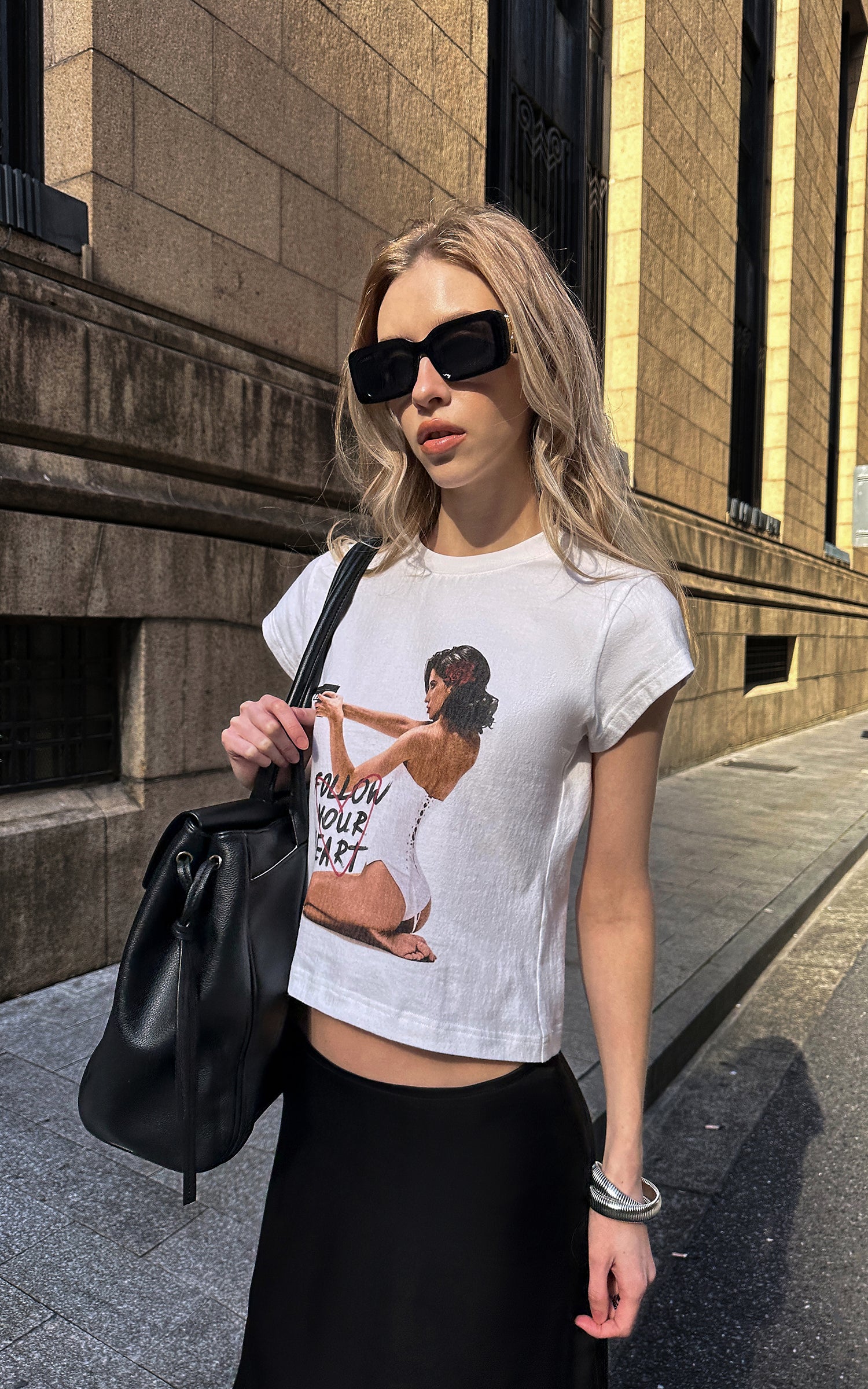 0122stepll Follow Your Heart Graphic Baby Tee