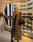 0122stepll Zebra Faux Fur Long Coat