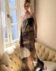 0122stepll Abstract Halter Draped Maxi Dress