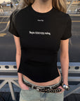 0122stepll Amor Fati Open-Back Graphic Tee