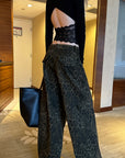 0122stepll Lace-Back Cutout Turtleneck Long Sleeve Top