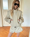 0122stepll Combinaison trench à ceinture