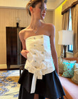 0122stepll Strapless Bustier & Cape Top Set