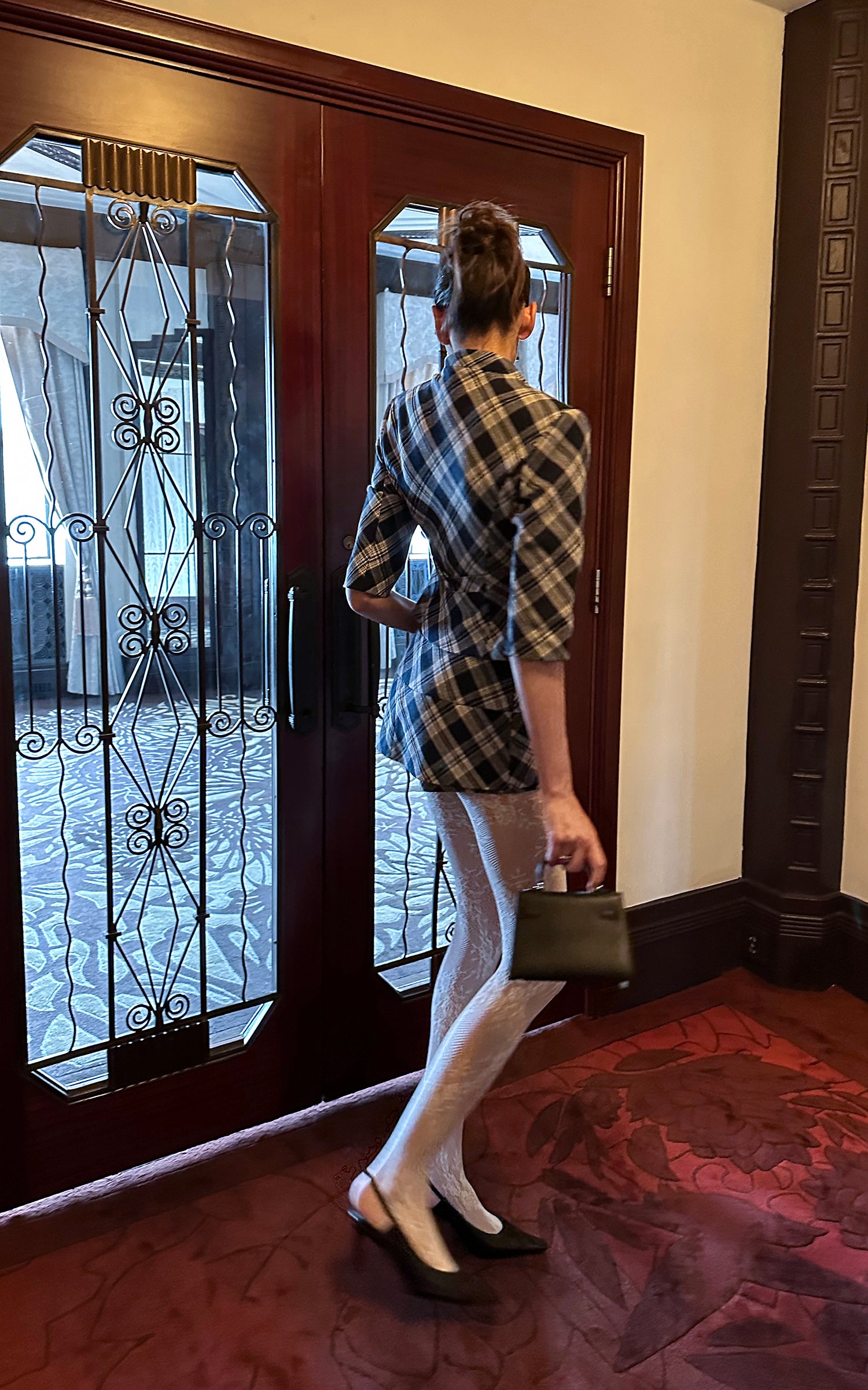 0122stepll Plaid Cropped Top &amp; Mini Skirt Set