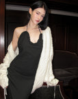 0122stepll Afterglow Tie-Detail Oversized Knit Cardigan