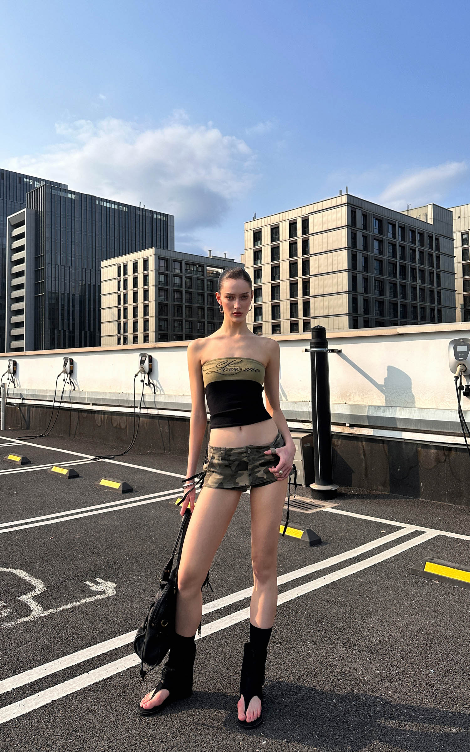 0122stepll Love Me Stretch Tube Top for Dark-Edged Streetwear