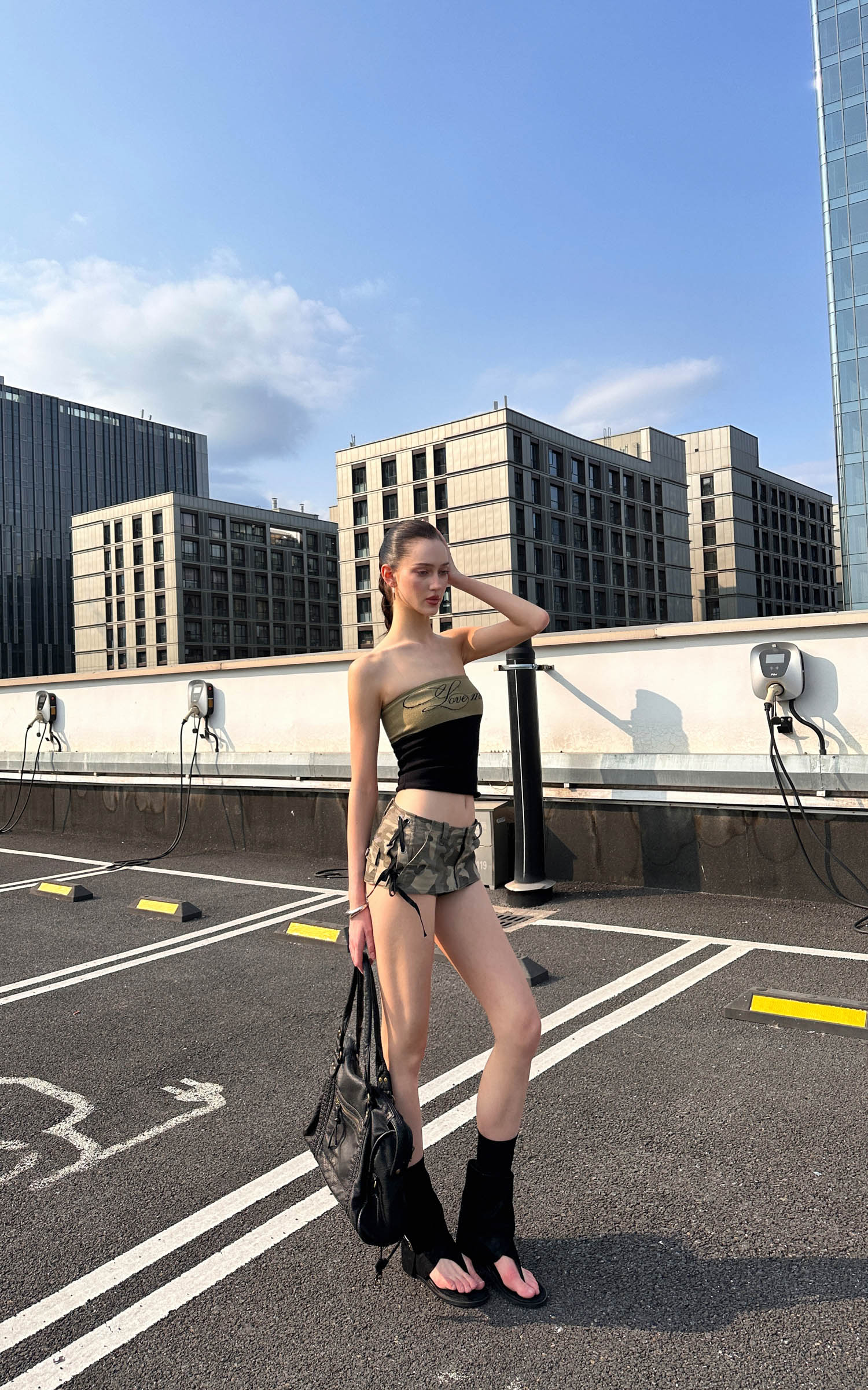 0122stepll Love Me Stretch Tube Top for Dark-Edged Streetwear