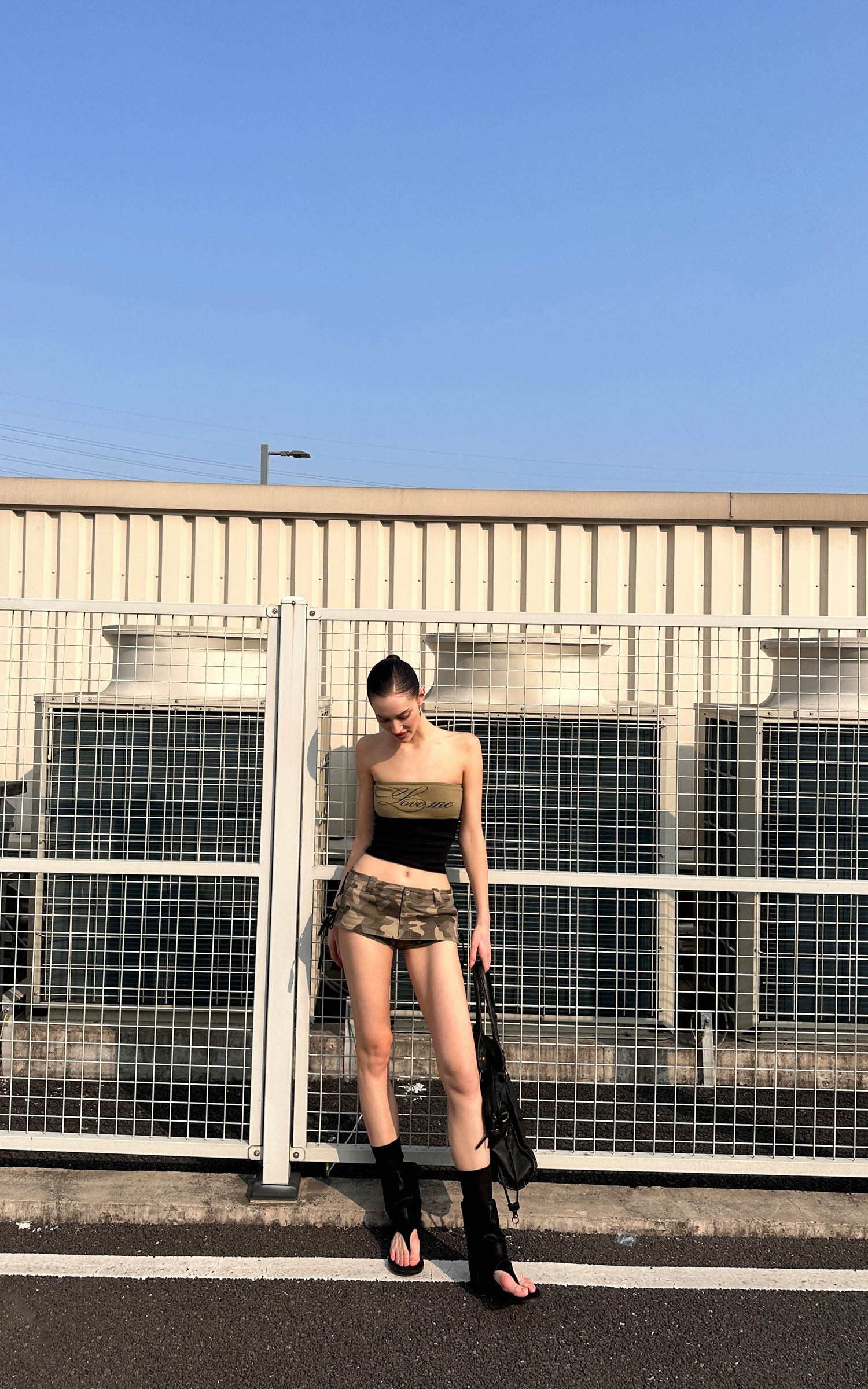 0122stepll Love Me Stretch Tube Top for Dark-Edged Streetwear