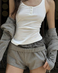 WARDEN EDGE Débardeur Minimaliste à Encolure Ronde Henley