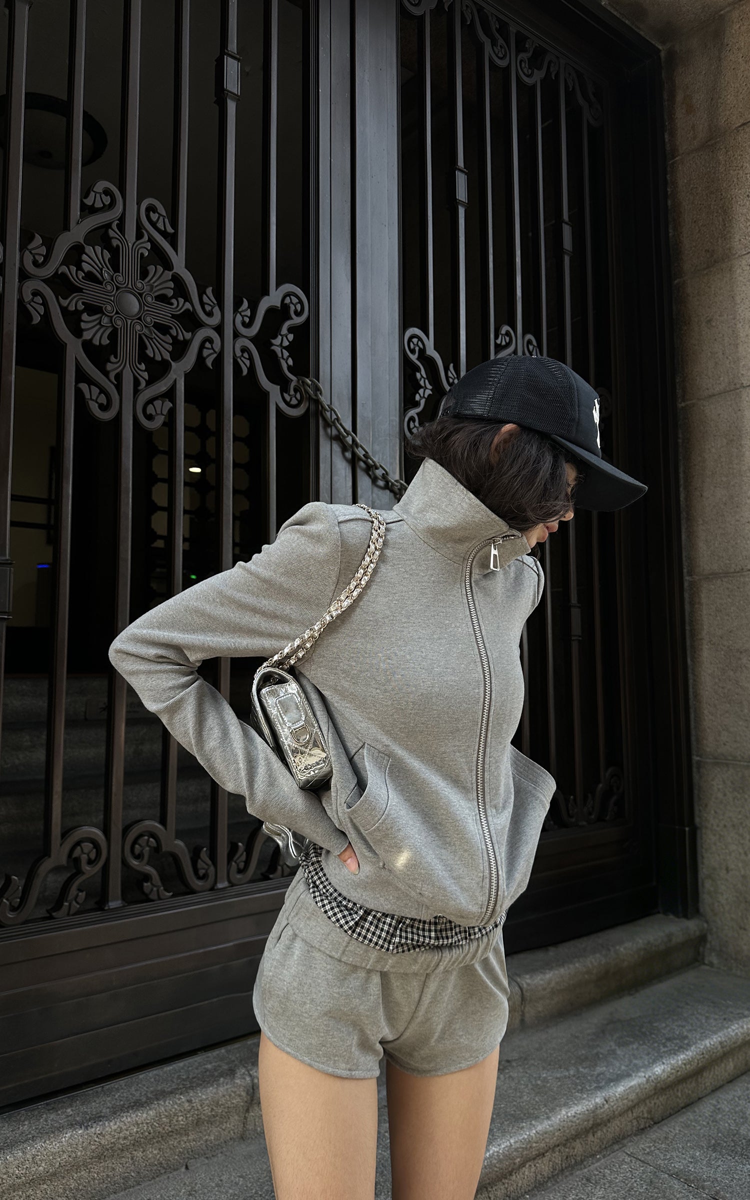 WARDEN EDGE Veste zippée structurée à col montant