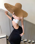 0122stepll Ensemble Bandeau Rose Contrasté & Jupe Longue