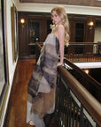 0122stepll Abstract Halter Draped Maxi Dress
