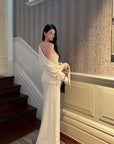0122stepll Tie-Front Cardigan Button Knit Vest Maxi Skirt Set