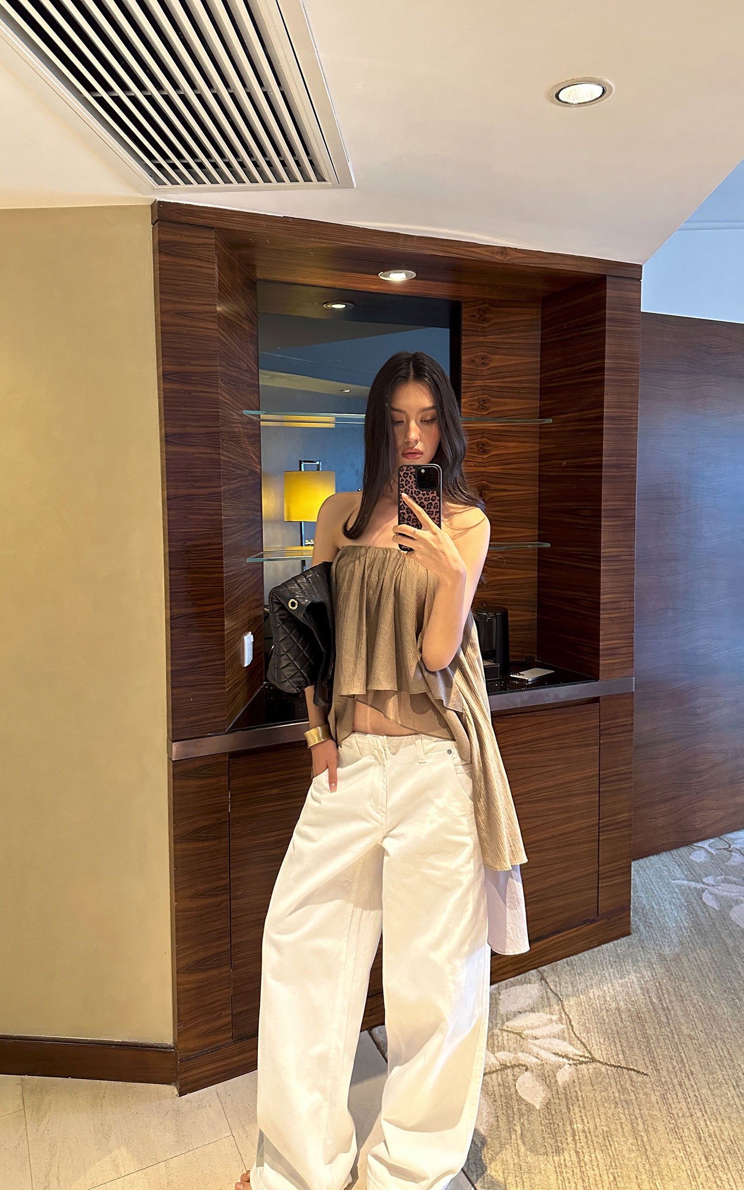 0122stepll Asymmetric Draped One-Shoulder Top